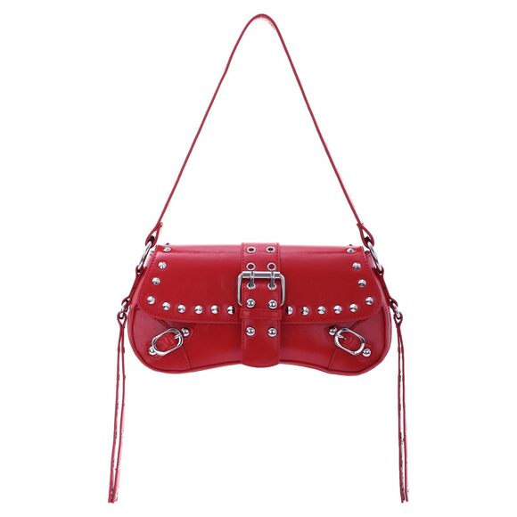 Handbags - 6053 Y2k Shoulder Bag Handbag Studded Punk Rivet Purse Goth Trendy Leather